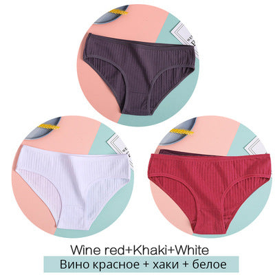 Women Underpants Solid Briefs
