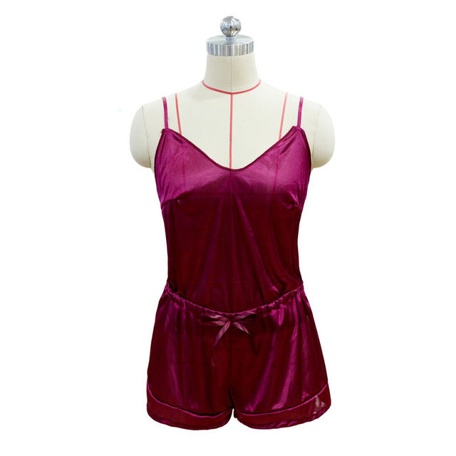 Lace Silk Babydoll Up Nightwear