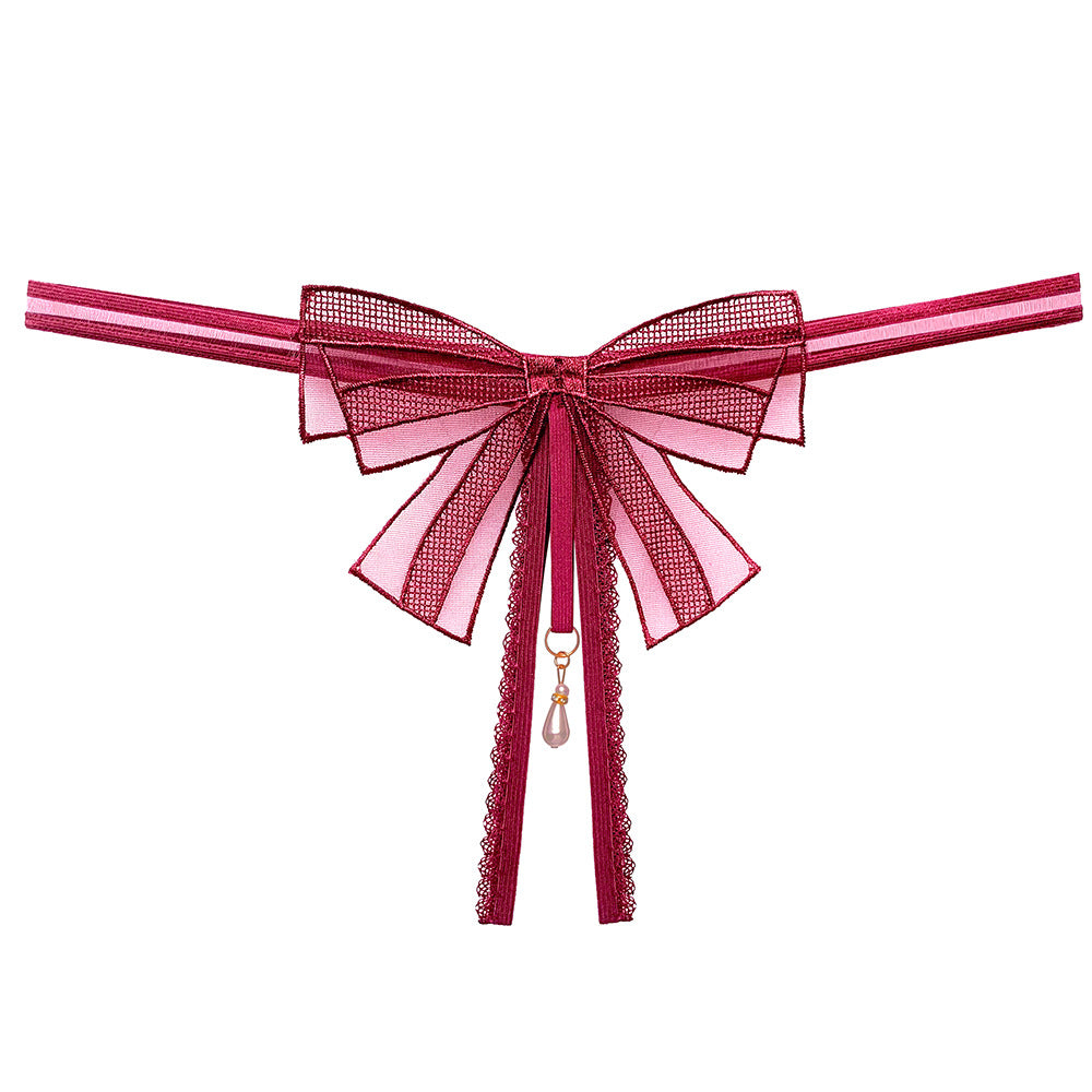 embroidered bow panties