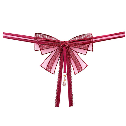 embroidered bow panties