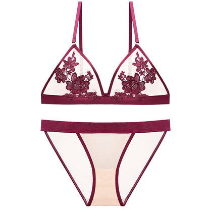 Triangle, no underwire lingerie set