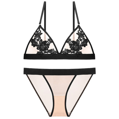 Triangle, no underwire lingerie set