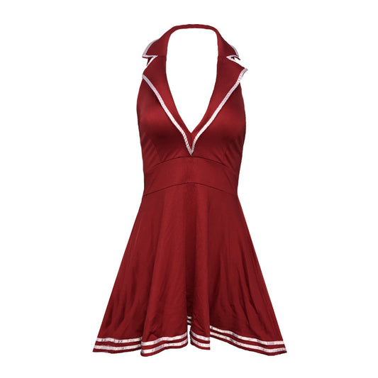 Collar sexy dress