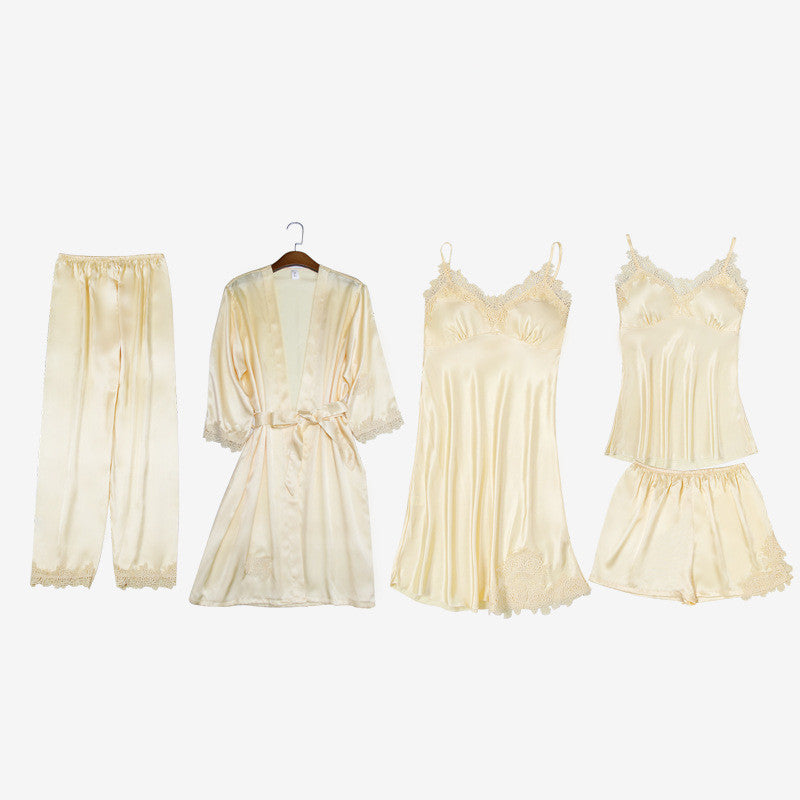 Women's suspenders nightgown full set