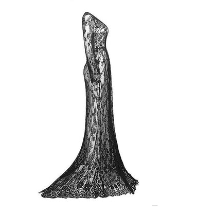 Long sleeve sheer tight lingerie dress, barely covered