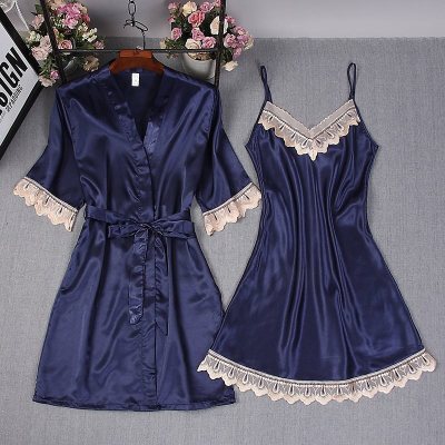 cuff lace nightgown dress set