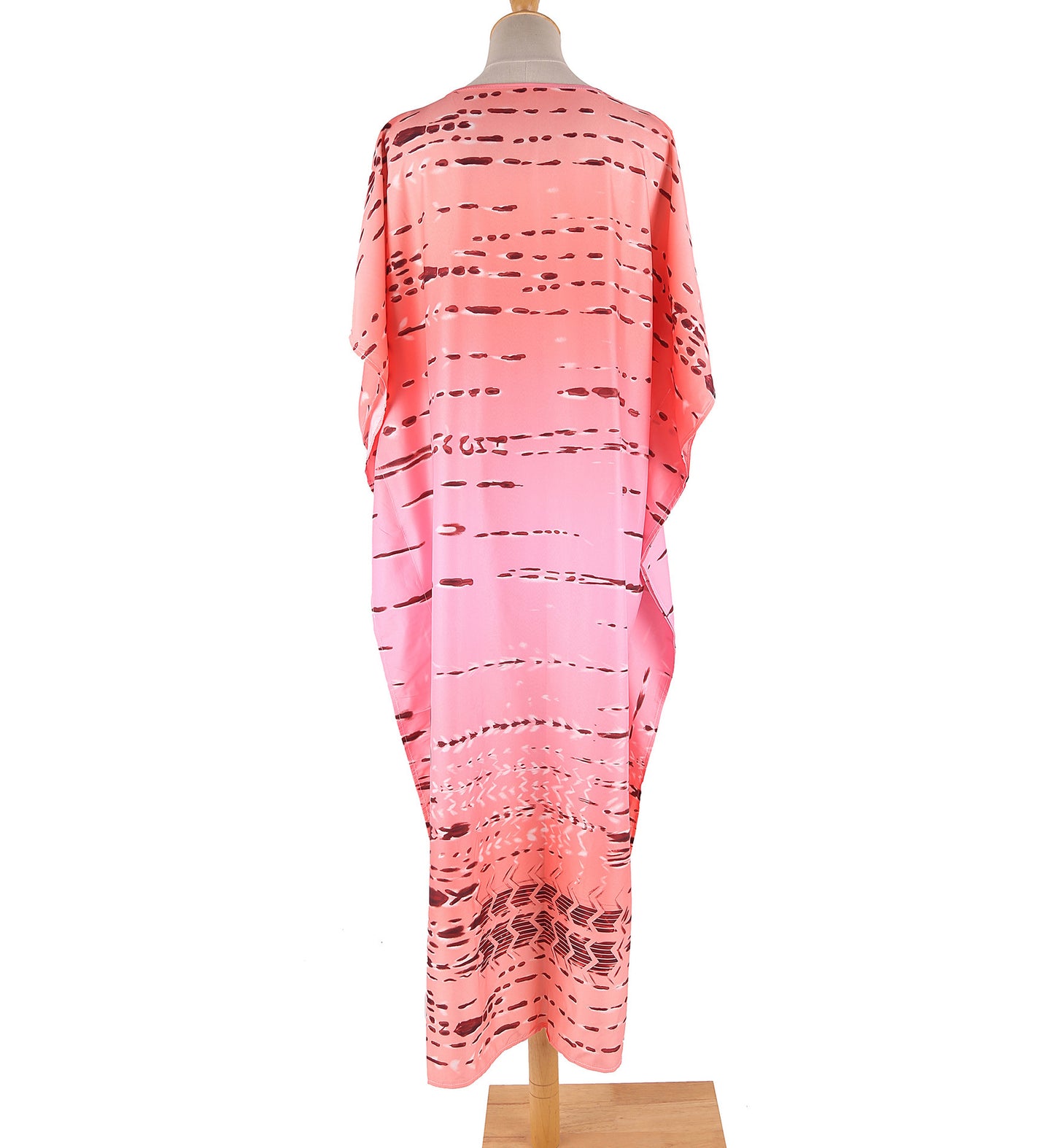 Tie-dye Pink Stripe Printed Lingerie Cover-up
