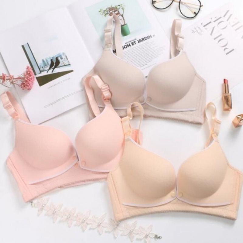 Nursing bra without underwire inner open