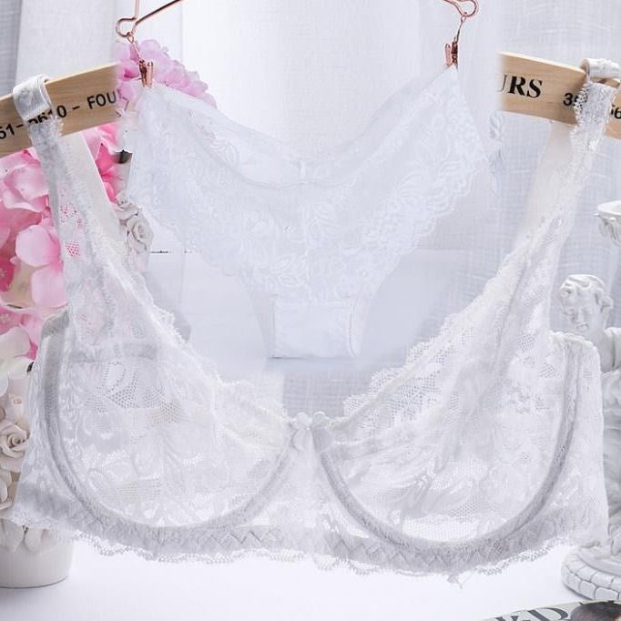 Ultra-Thin Lingerie Bras And Panties Set For Women
