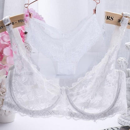 Ultra-Thin Lingerie Bras And Panties Set For Women