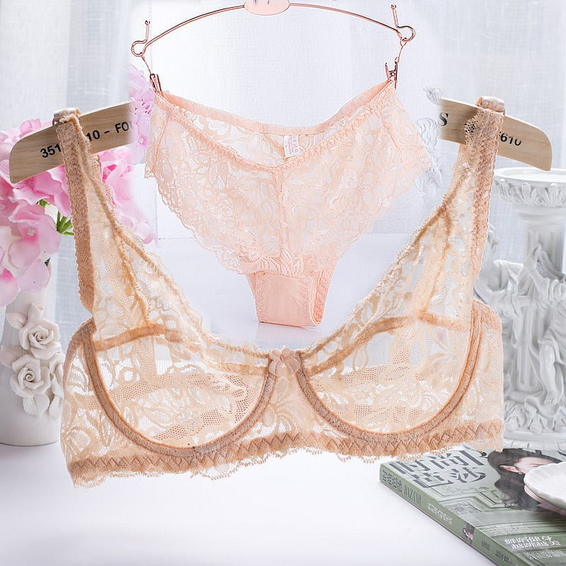 Ultra-Thin Lingerie Bras And Panties Set For Women