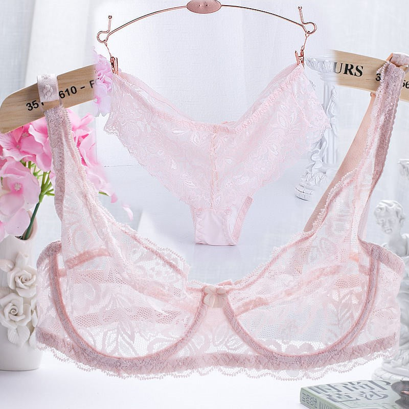 Ultra-Thin Lingerie Bras And Panties Set For Women