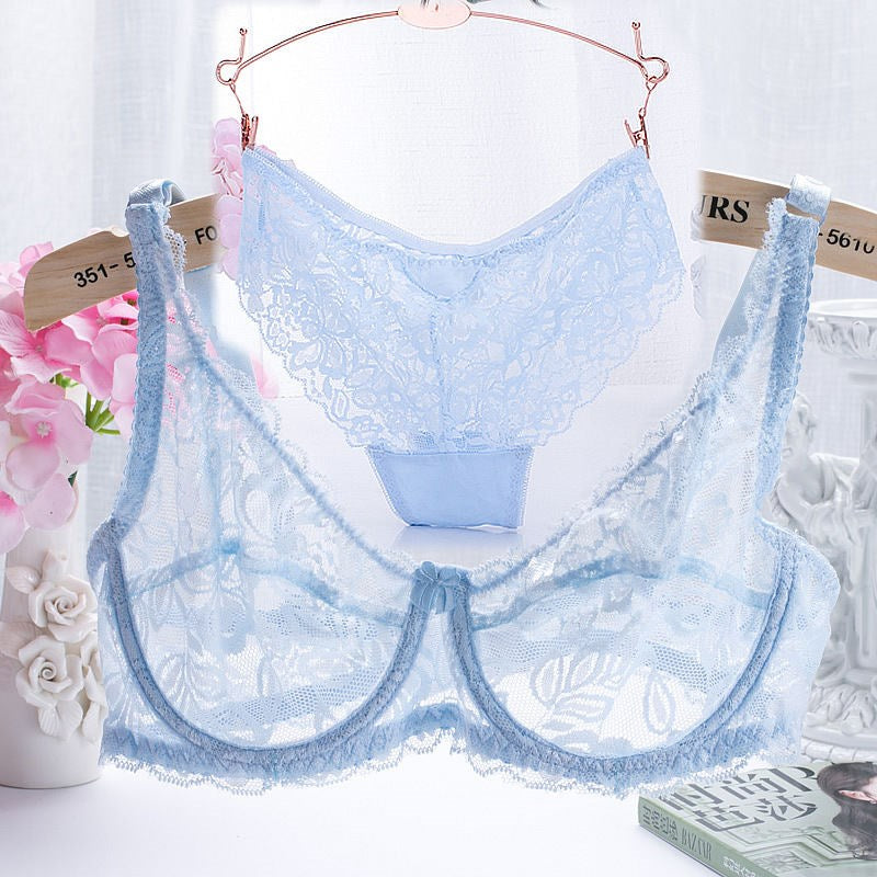Ultra-Thin Lingerie Bras And Panties Set For Women