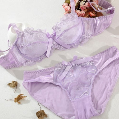 Ultra-Thin Lingerie Bras And Panties Set For Women