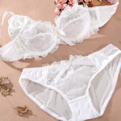 Ultra-Thin Lingerie Bras And Panties Set For Women