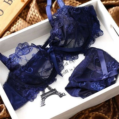 Ultra-Thin Lingerie Bras And Panties Set For Women