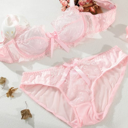 Ultra-Thin Lingerie Bras And Panties Set For Women
