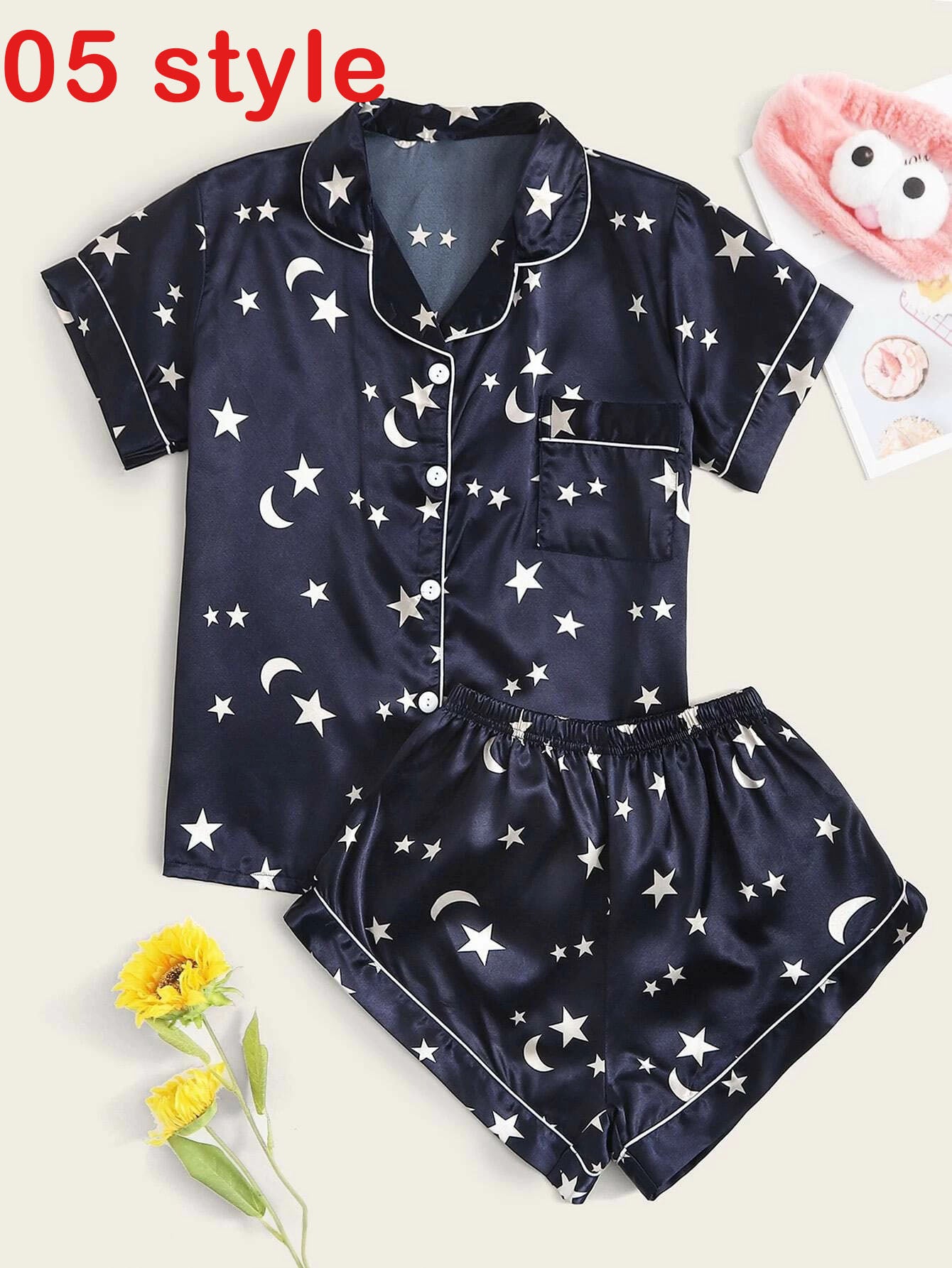 Summer Satin Print Pajamas