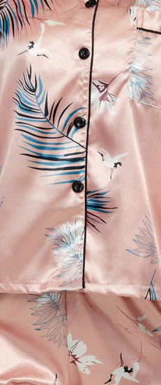 Summer Satin Print Pajamas