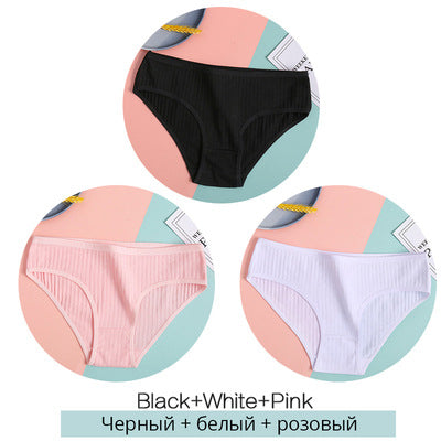 Women Underpants Solid Briefs