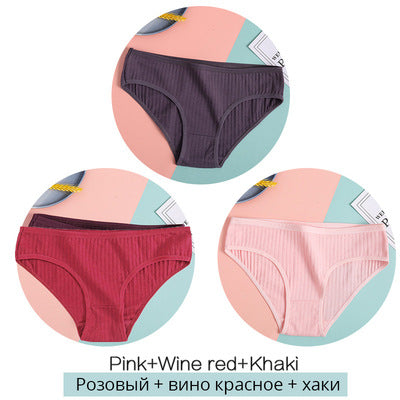 Women Underpants Solid Briefs