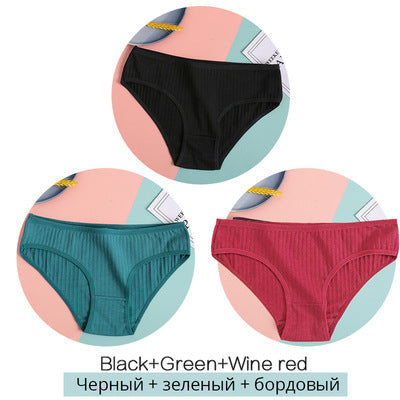Women Underpants Solid Briefs
