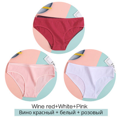 Women Underpants Solid Briefs