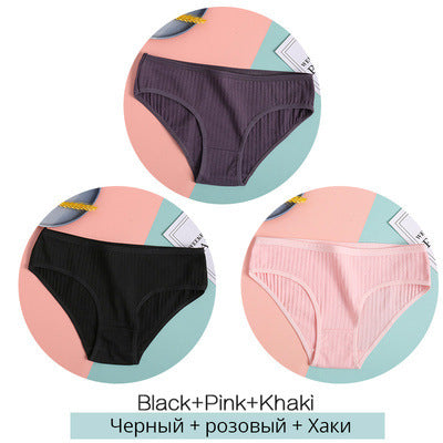 Women Underpants Solid Briefs
