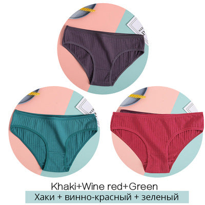Women Underpants Solid Briefs