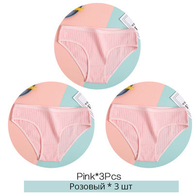 Women Underpants Solid Briefs