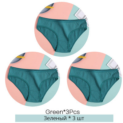 Women Underpants Solid Briefs