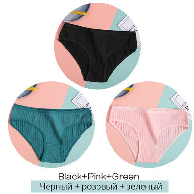Women Underpants Solid Briefs