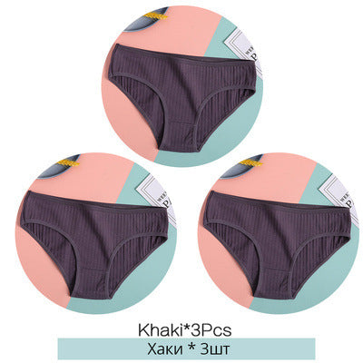 Women Underpants Solid Briefs