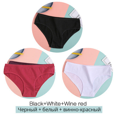 Women Underpants Solid Briefs