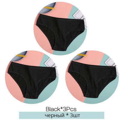 Women Underpants Solid Briefs