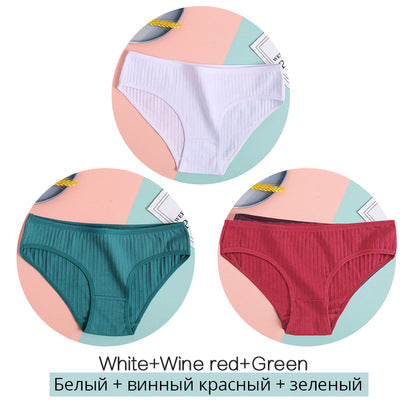 Women Underpants Solid Briefs
