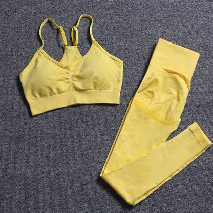Sports Bra and Leggings Set Shockproof