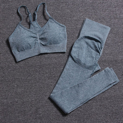 Sports Bra and Leggings Set Shockproof