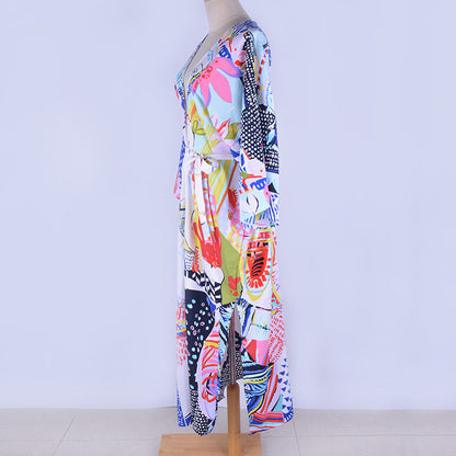 Printed Robe Long