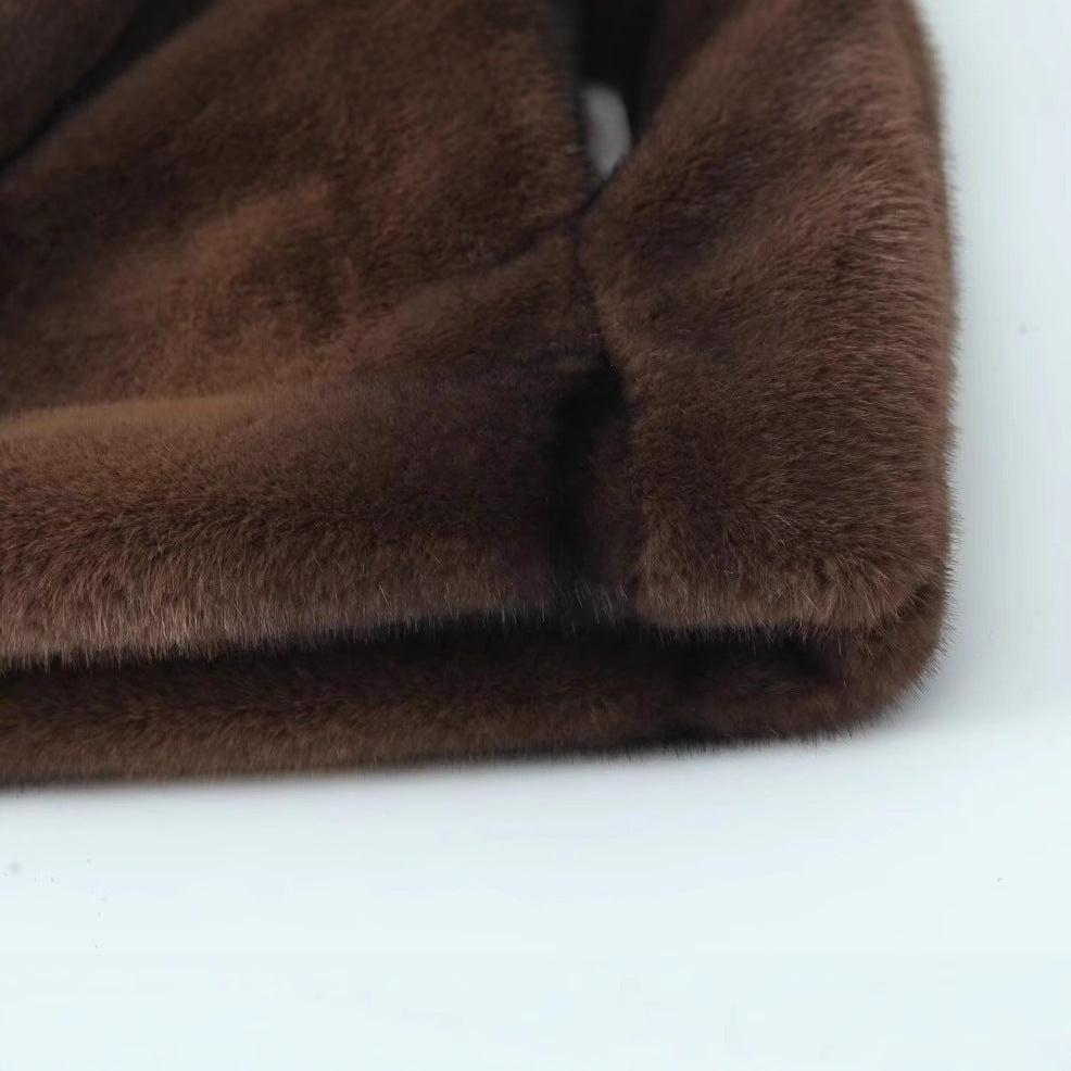 Elegant Artificial Fur Effect Lingerie Skirt