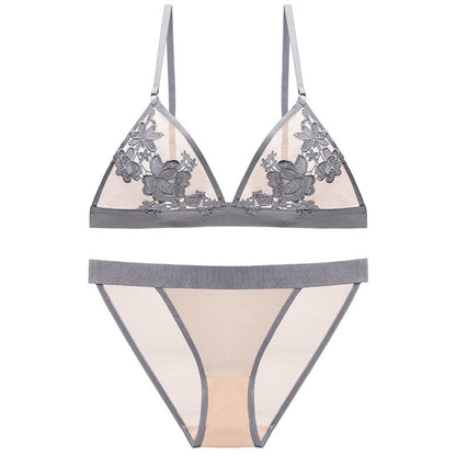 Triangle, no underwire lingerie set