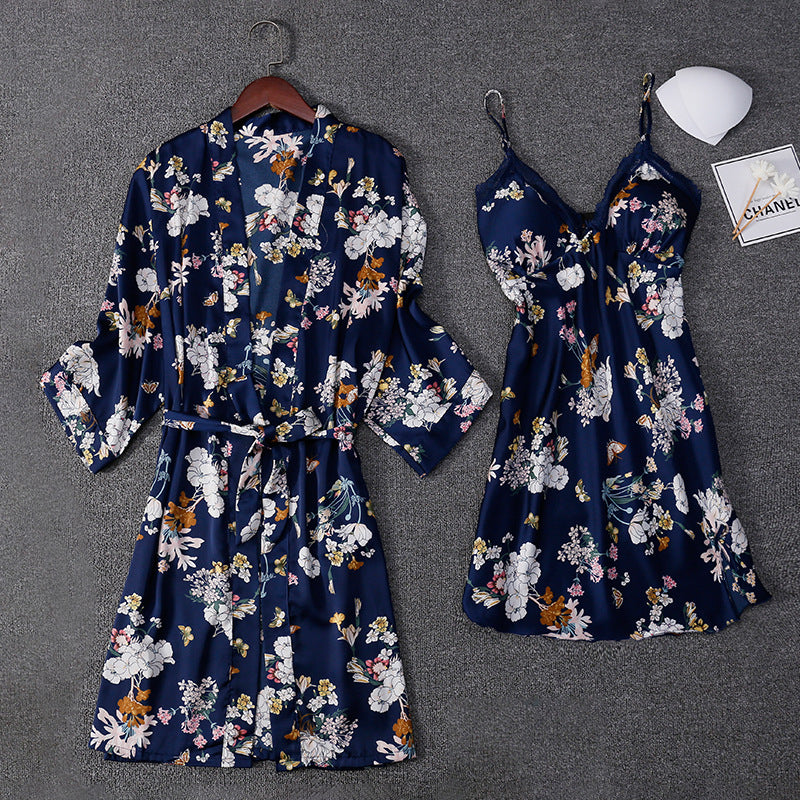Printed Suspender Nightgown Set