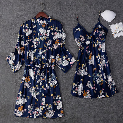 Printed Suspender Nightgown Set