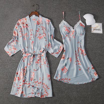 Printed Suspender Nightgown Set
