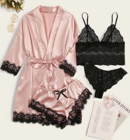 4-piece Lace Bra And Panties
