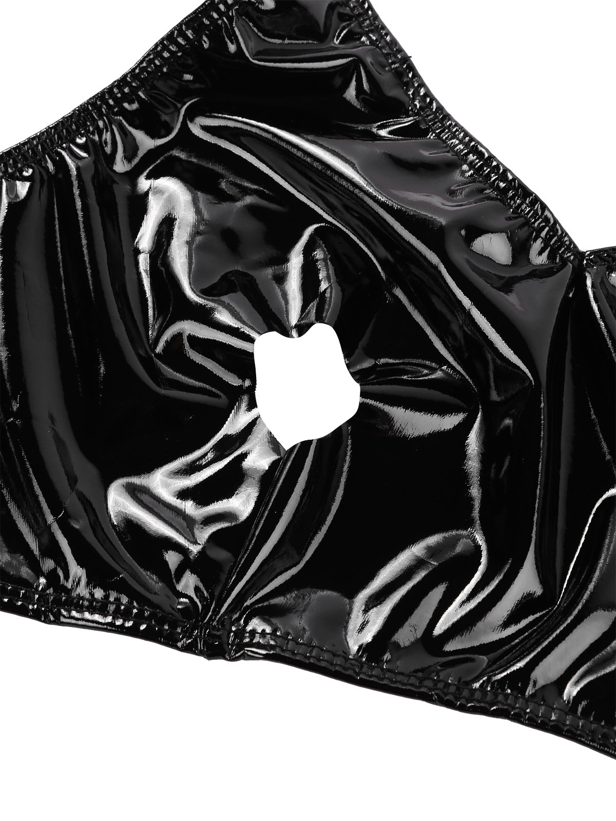 Cutout Bra and Panty Set Shiny Leather Set