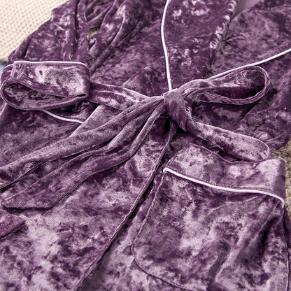 Purple velvet nightgown dress