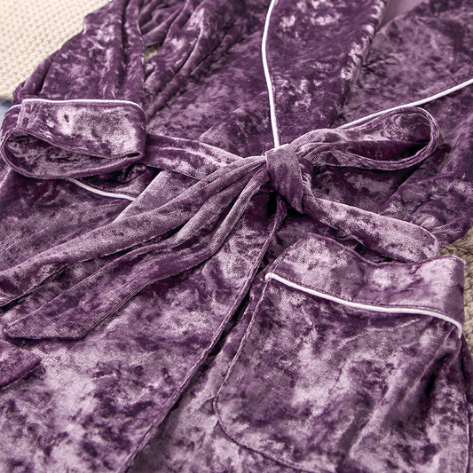 Purple velvet nightgown dress