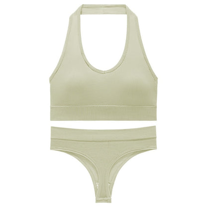 No Underwire Push Up Sports Bra Set
