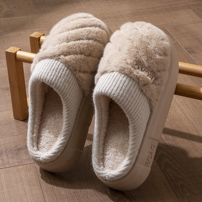 Women's Cotton Slippers Indoor Non-slip Thick-soled Cotton Slippers